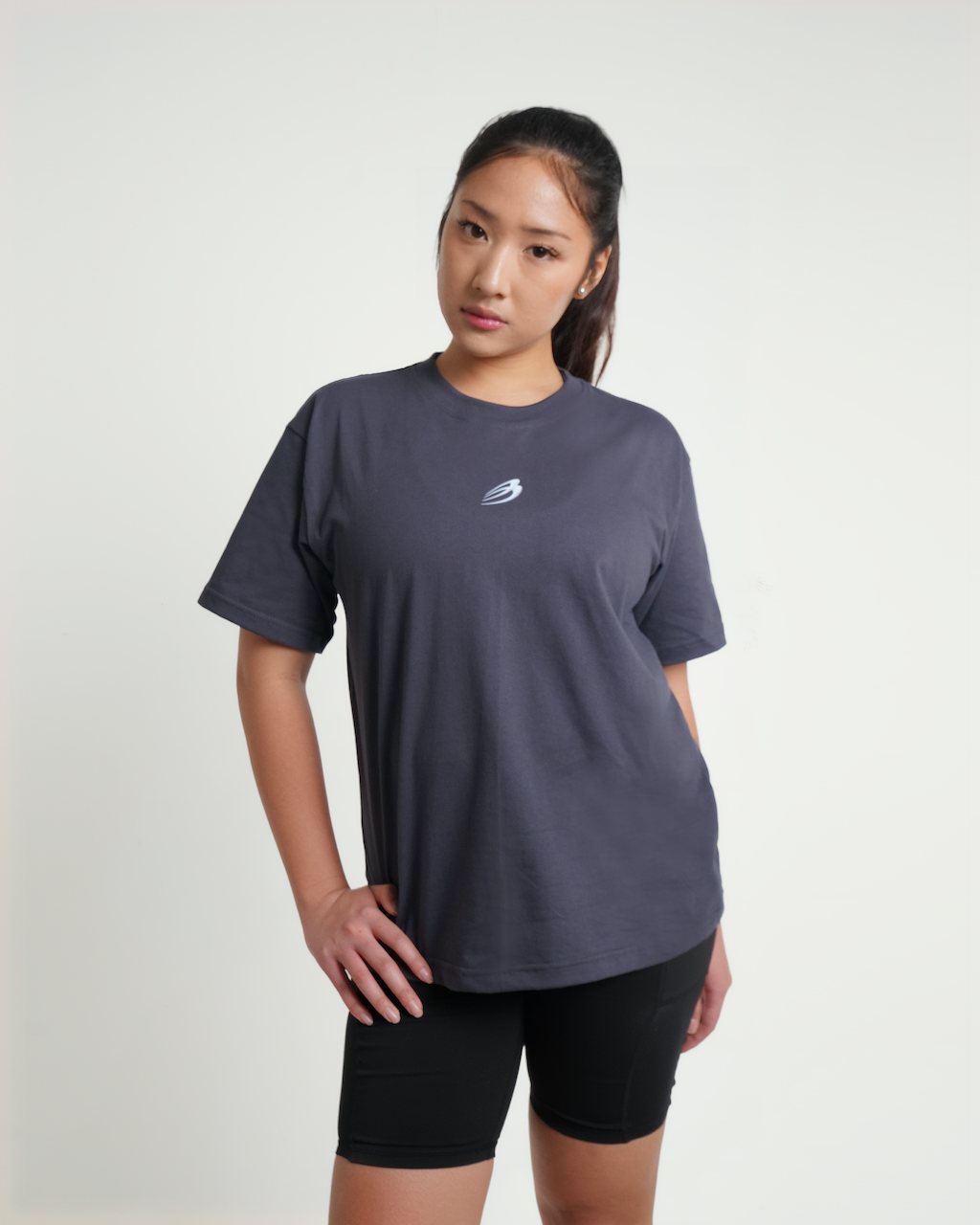 Lightning Storm tee, front, worn